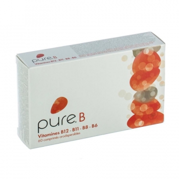 PURE B витамин B Витамин B12 Витамин B6 Витамин B8 60 КАПСУЛЫ Иммунитет Хроническая усталость и недостаток энергии Женское здоровье Волосы, кожа и ногти